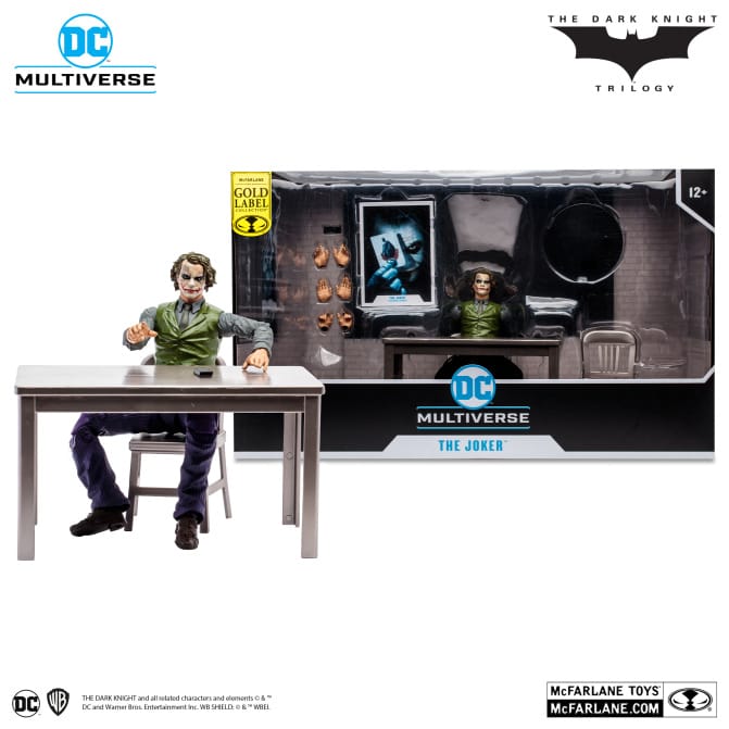 McFarlane Toys - DC Multiverse - The Joker Interrogation Room (The Dark Knight) Etiqueta Dorada - Image 1