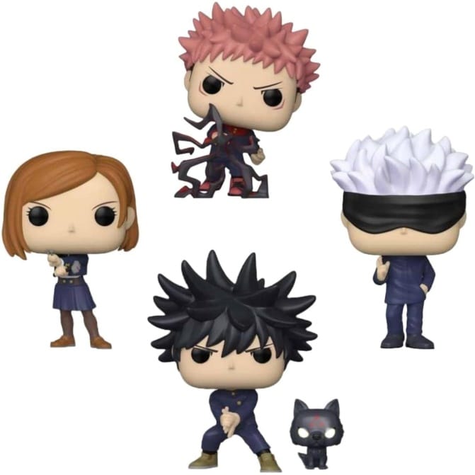 Funko Pop! 4-Pack Animation Jujutsu Kaisen S1 - Yuji Itadori/Megumi Fushiguro/Nobara Kugisaki/Satoru Gojo (Glows in The Dark) (Special Edition) Vinyl Figures 4 - Image 1