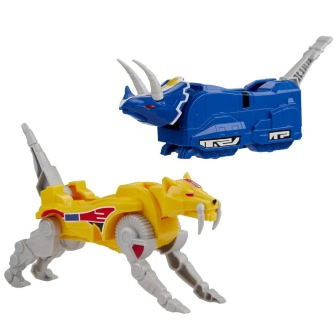 Power Rangers Mighty Morphin Triceratops Dinozord y Sabertooth Tiger Dinozord - Image 3