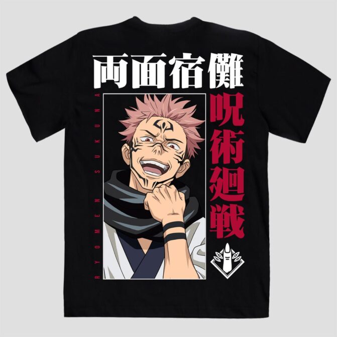 Playera Máscara de Látex - Ryomen Sukuna - Hombre EG - Image 2