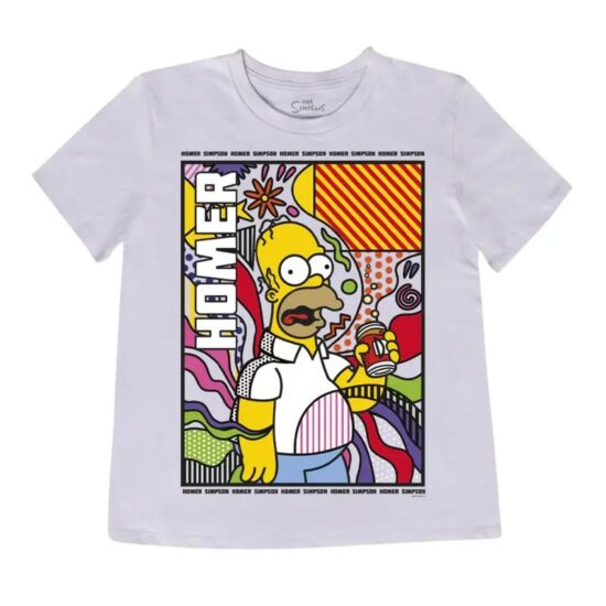 Playera Máscara de Látex - Homer Simpson - Mujer CH - Image 1