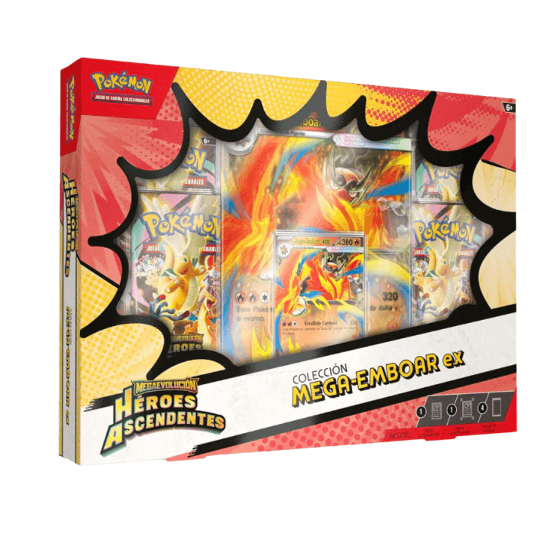 Ascenso Heroico Mega Emboaresp Pokémon TCG: Ascenso Heroico – Mega Emboar EX Caja - Image 1